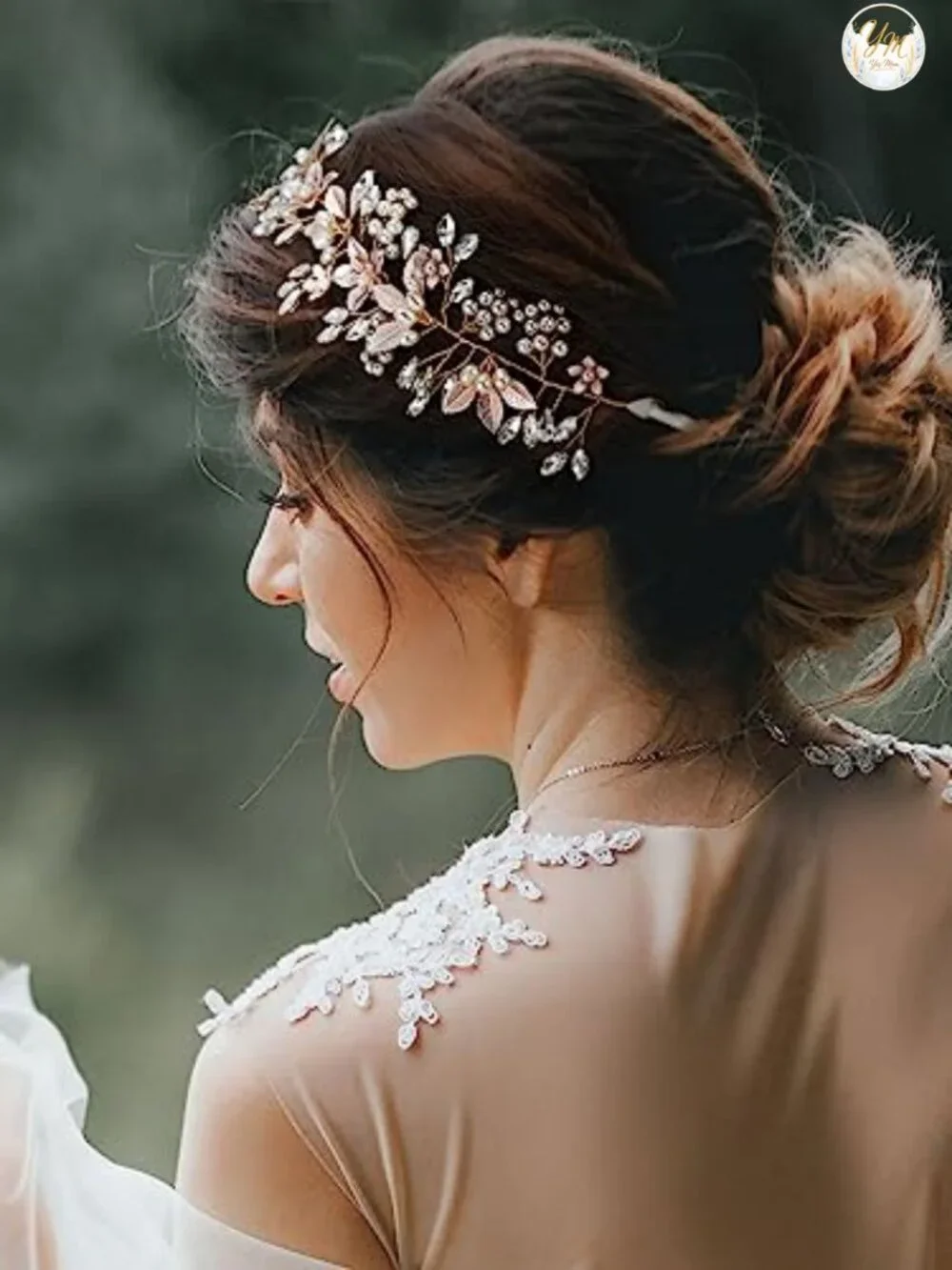 Handmade Rhinestone Wedding Headband Pearl Bridal Hair Accessory